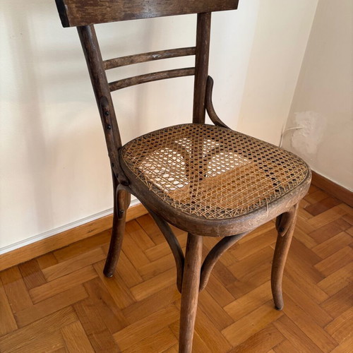 Wooden chairs used, pack of 4, vintage