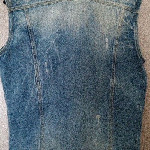 Men's denim vest sleeveless like new, blue