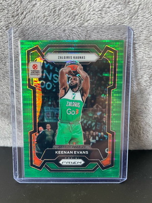 Keenan Evans 2023-24 Panini Prizm Euroleague Green Pulsar card like new