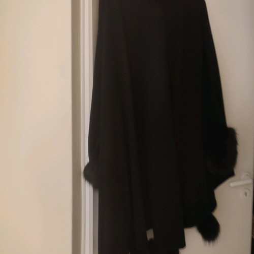 Evening long black cape like new, one size