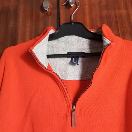 Lands End men's shirt orange L like new for all occasions