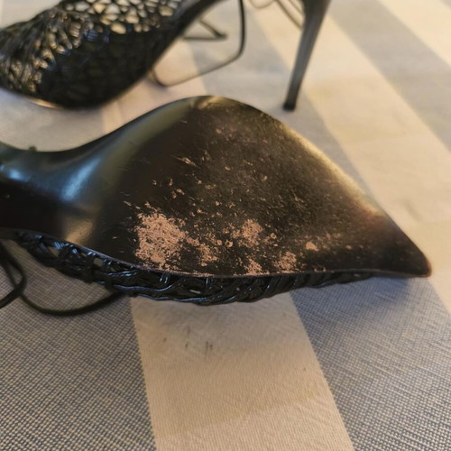 Bagatt black slingback heels used, size 40, genuine leather