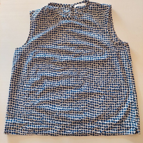 Max Mara sleeveless top blue and white XL