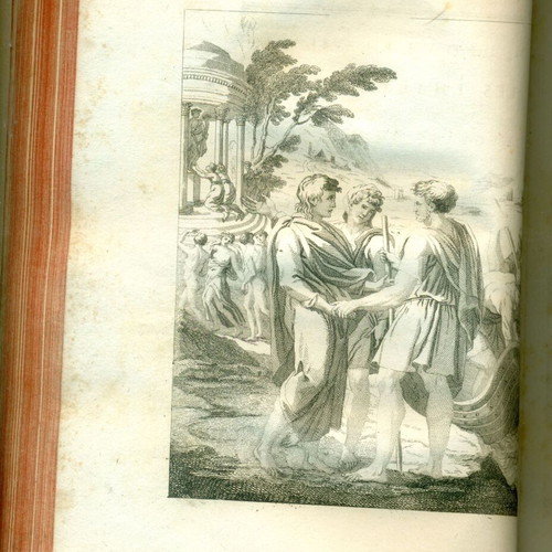 Idyllia tou Theokritou leather-bound book used, Paris 1795, 2 volumes in 1