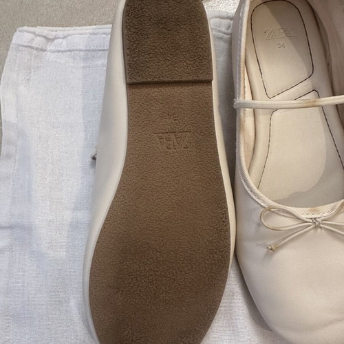 Zara ballerina shoes, beige, size 34