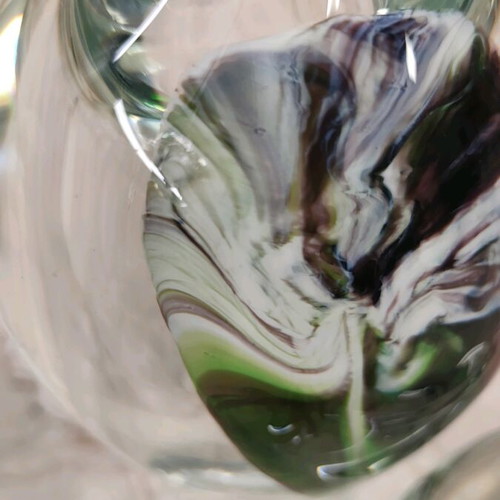 Vintage glass set Jiří Šuhájek used, vase and ashtray