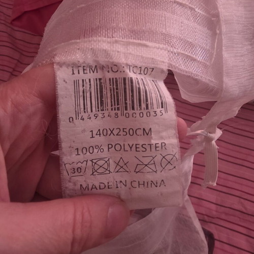 Bedroom curtains set of 2 pieces fuchsia, like new