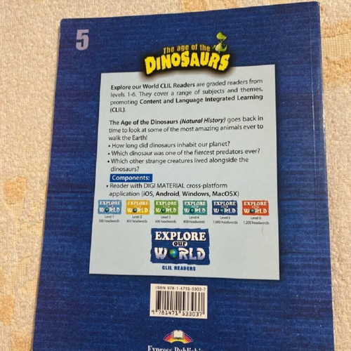 The Age of the Dinosaurs book new for English beginners