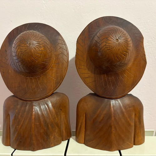African woodcarving figures used, couple set