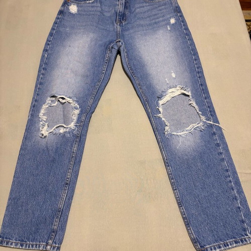 Tally Weijl mom fit jeans size 38 like new with rips blue