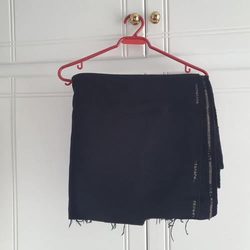 Wool fabric 100% like new, double width 140-220cm black for coats