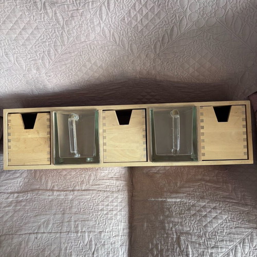 Kitchen storage containers like new, glass and wood