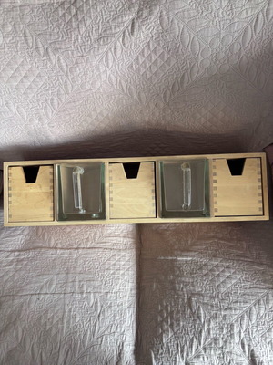 Kitchen storage containers like new, glass and wood