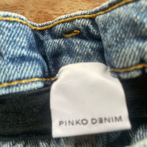 Pinko high-rise mid jeans new, elastic waistband with logo