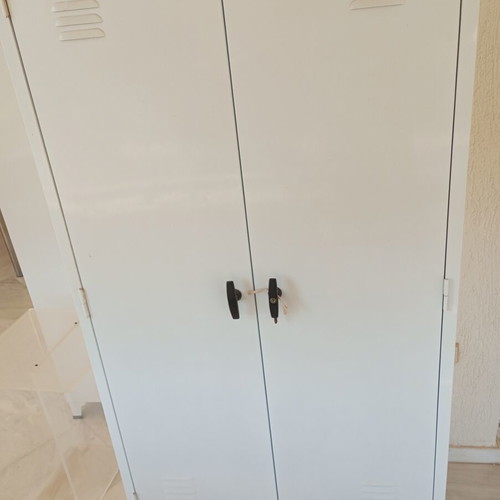 Metal balcony cabinet like new, galvanized, 195x100x45 cm