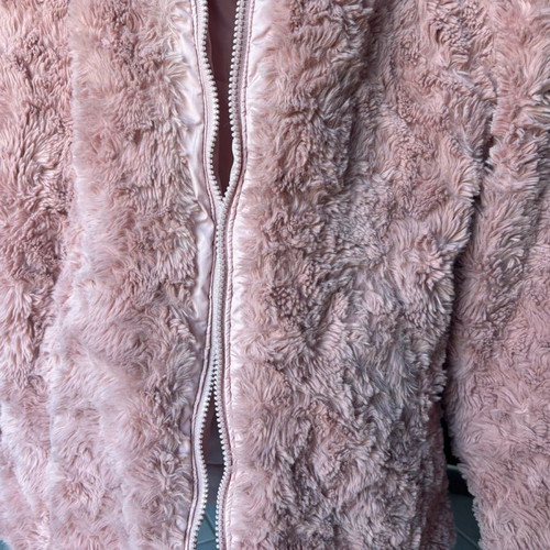Children's jacket used with fur pink, for ages 7 to 13