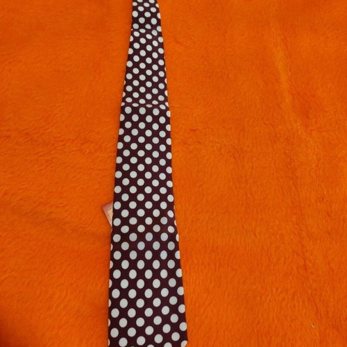 Vintage Mexx Fashion polka dot tie new, burgundy and white