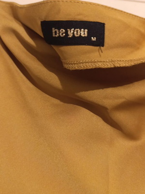 Φούστα σατέν μίντι μάξι Be You μέγεθος Medium, σαν καινούργιο, χρυσαφί-μουσταρδί