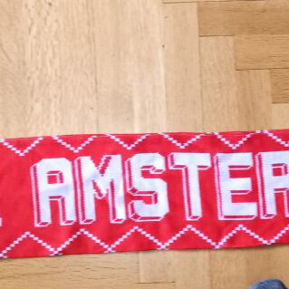 Ajax Amsterdam Scarf used, double-sided authentic 90s football