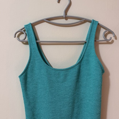 Bershka turquoise midi dress sleeveless, medium