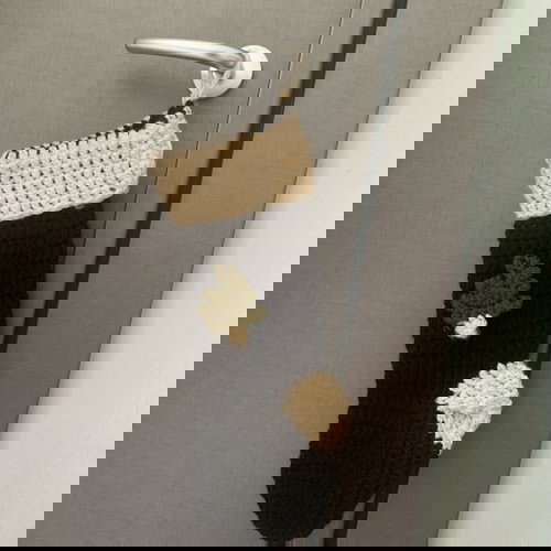 Χριστουγεννιάτικη πλεκτή κάλτσα χειροποίητη με βελονάκι 40εκ ύψος 14εκ πλάτος