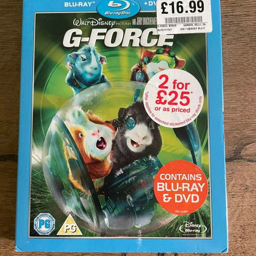 G-Force Blu-ray new with original slipcover