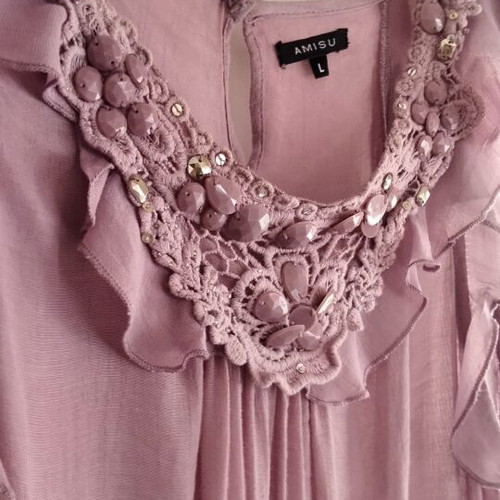 Amisu Sleeveless Blouse L like new, pink dusty apple