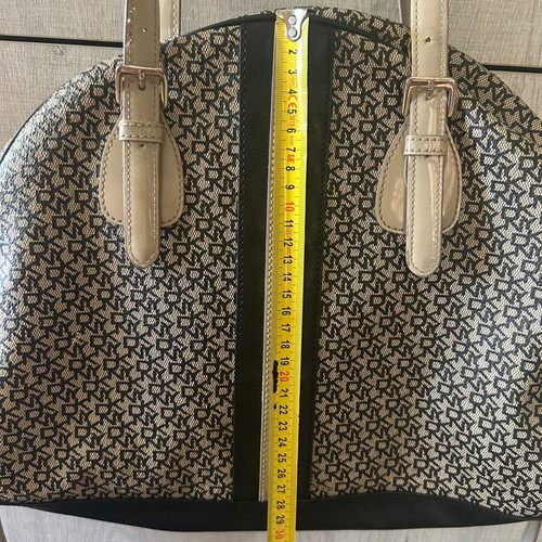 DKNY large shoulder bag used, black and beige