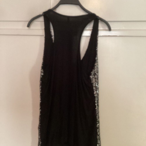 Benetton Black Sleeveless Top with Sequins size M like new