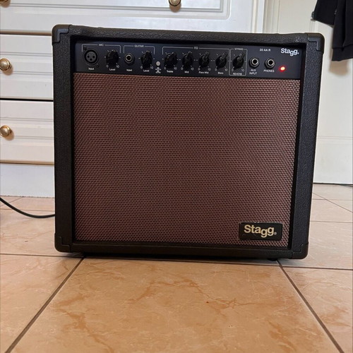 Stagg 20W Acoustic Guitar Amplifier with Spring Reverb like new