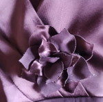Vintage set skirt blouse used, georgette with satin fabric