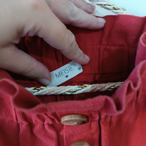 Γυναικείο λινό παντελόνι Meisïe κόκκινο μέγεθος M σαν καινούργιο