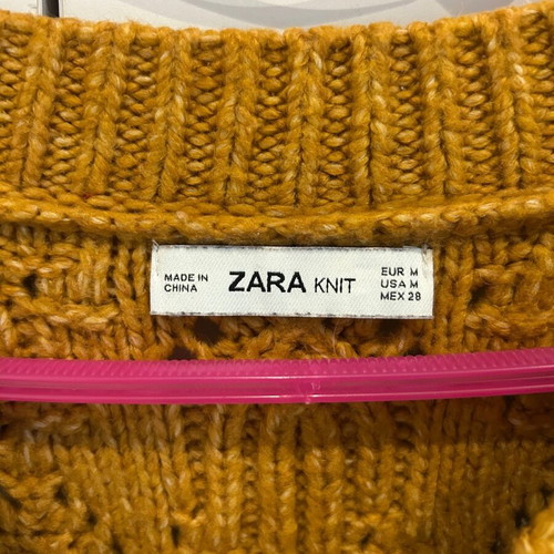 Zara sweater used, size M, yellow