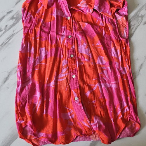 Mango shirt fuchsia orange, like new, sizes S and M
