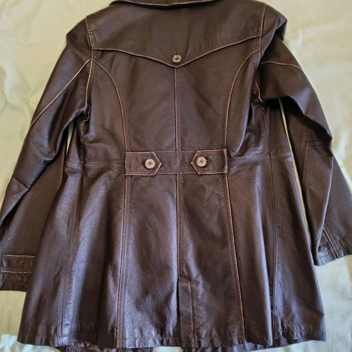 Oxbow women's leather coat used, brown, size S-M