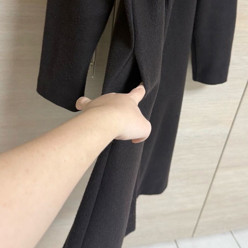 Zara long dark brown chocolate coat like new, size M