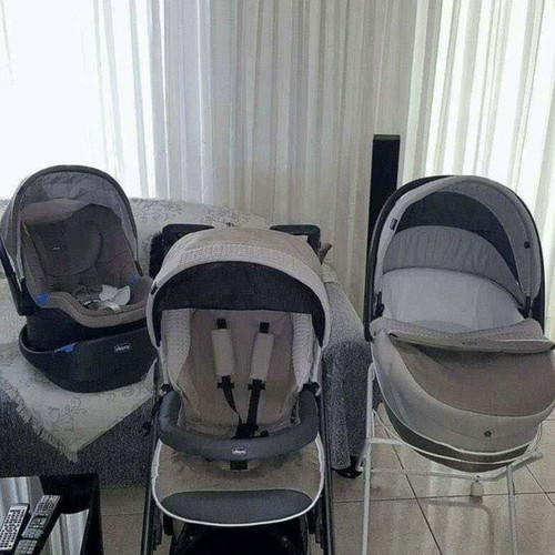 Chicco Trio Love 3 in 1 stroller with Isofix base, bag, like new