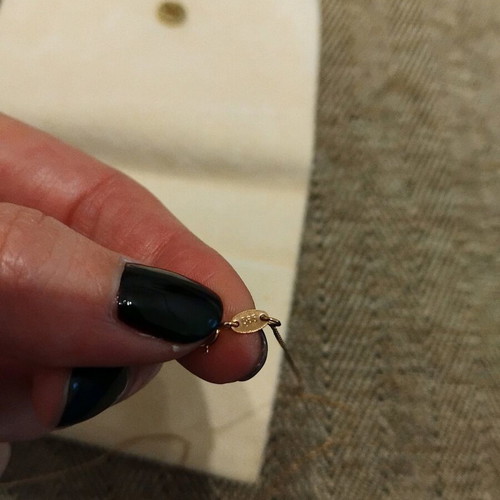 Pendant rose gold 585 with black zircon stones like new