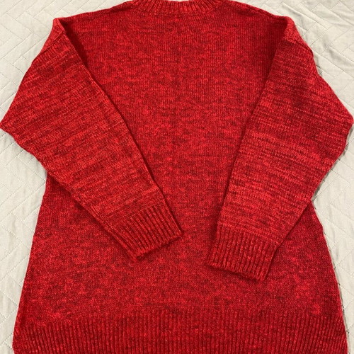 Women's warm pullover like new, one size, red