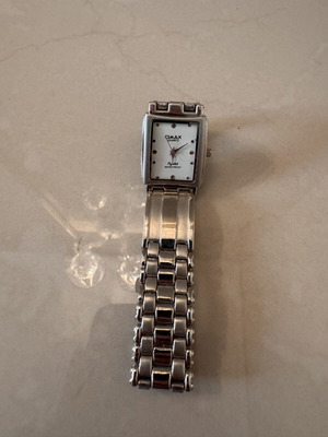 QMax watch used, water resistant, stainless steel, unisex, silver