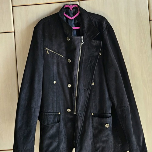 Berto Lucci Milano suede jacket black like new, size M