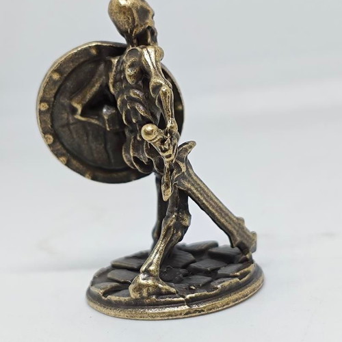 Bronze Skeleton Warrior Miniature like new