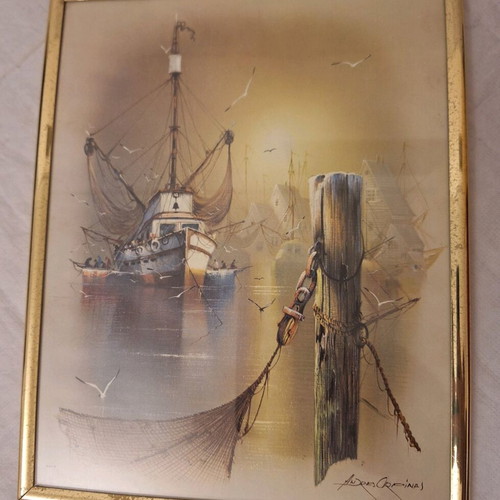 Vintage frames used, set of 2 with gold frame