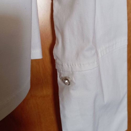 Nara Camicie White Vintage Chic Shirt with High Cuffs like new