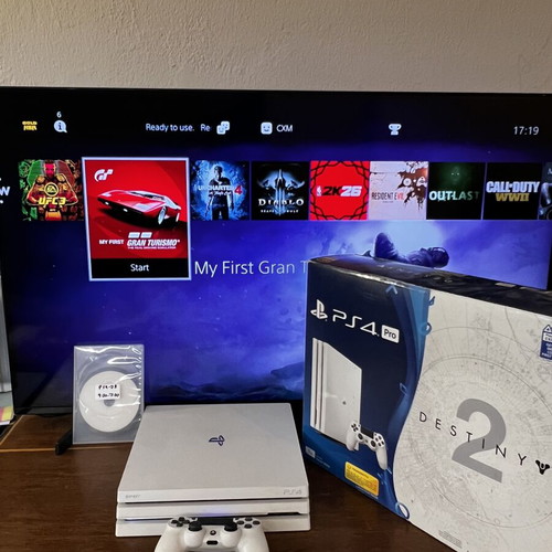 PlayStation 4 Pro Glacier White 1TB console with GoldH firmware