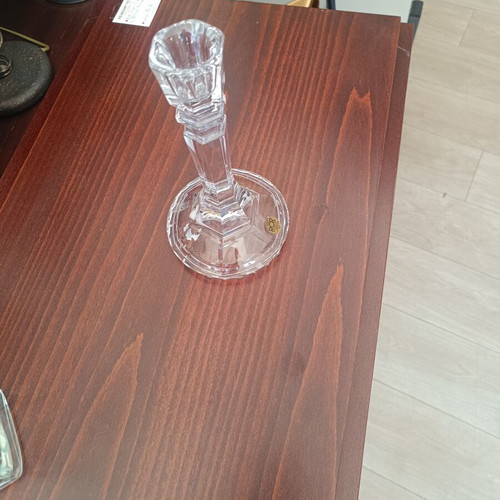 RCR Cristallo Crystal Candlestick used, 24% PbO Italian design