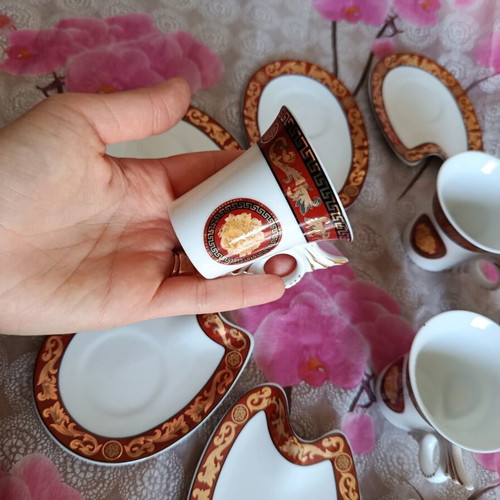 Limoges France tea set unused, 4 cups and 6 saucers