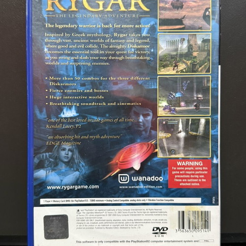 Rygar PS2 game
