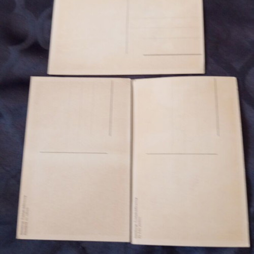 Swedish postcards from the 1950s, set of three, used