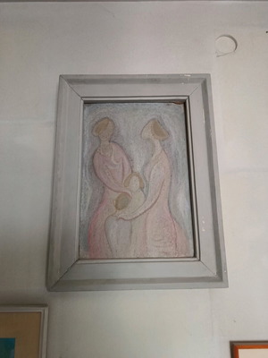 Manes 1951 painting by Giorgos Sikeliotis new artwork